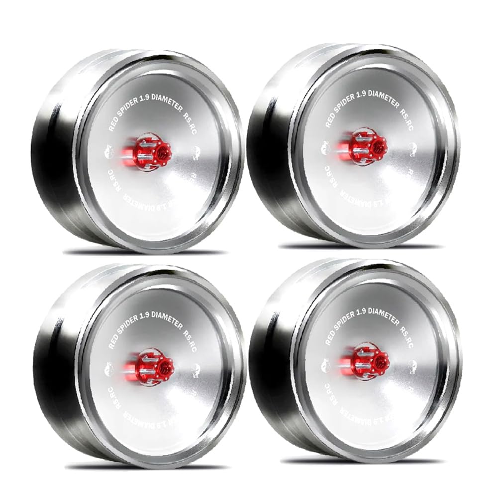 Tdkjfoutr 4 Teile/Satz 1,9 Metall Retro Radnabe für SCX10-4 RC Auto Modifikation Zubehör Universal C von Tdkjfoutr