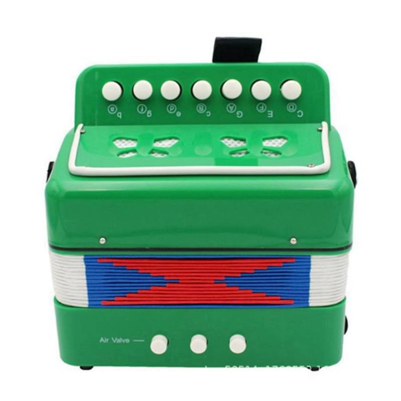 Tdkjfoutr Akkordeonspielzeug 7-Tasten-Akkordeons für Kinder, Pädagogisches Musikinstrument-Geschenk für Kleinkinder, Anfänger, und Mädchen von Tdkjfoutr