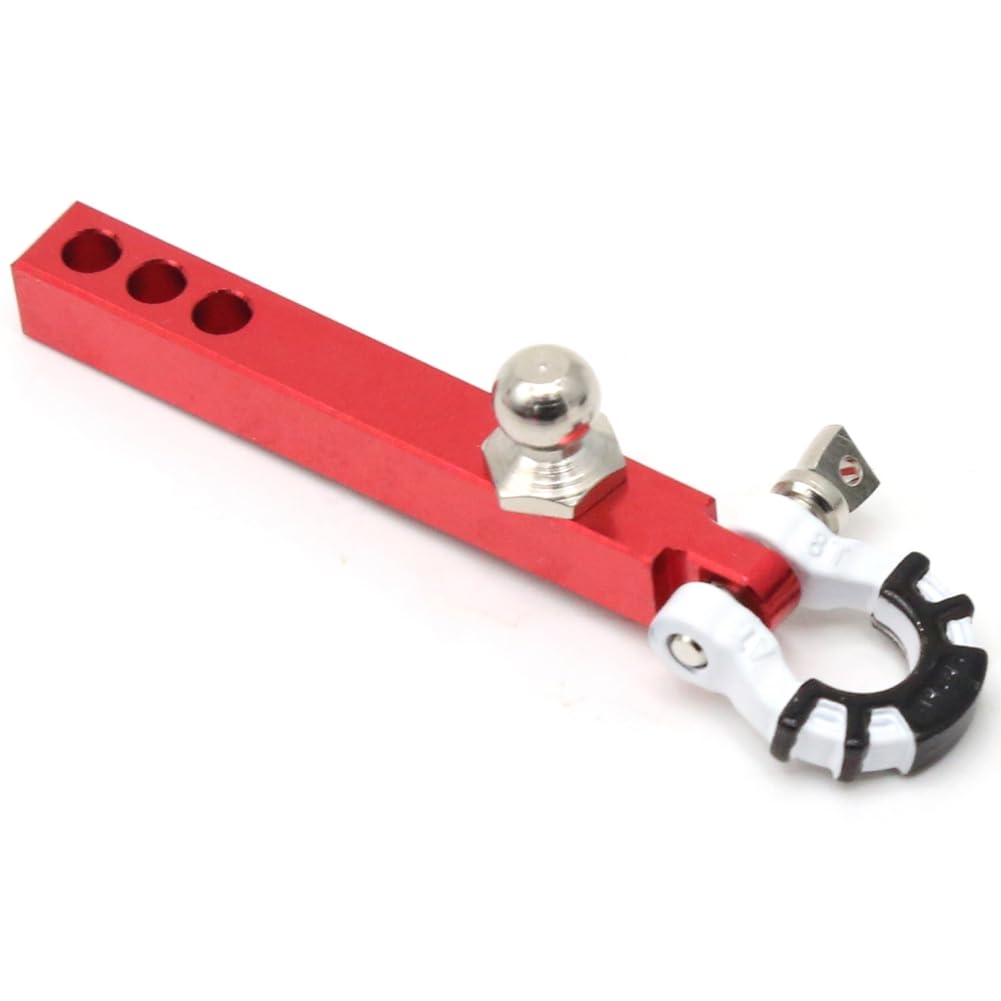 Tdkjfoutr Anhängerkupplung Aus Metall für 1/10 RC Crawler TRX4-6 Axial SCX10 90046 Redcat Upgrade-Teile, Rot + Tdkjfoutr Anhängerkupplung Aus Metall für 1/10 RC Crawler TRX4-6 Axial SCX10 90046 Redcat Upgrade-Teile, Rot + von Tdkjfoutr
