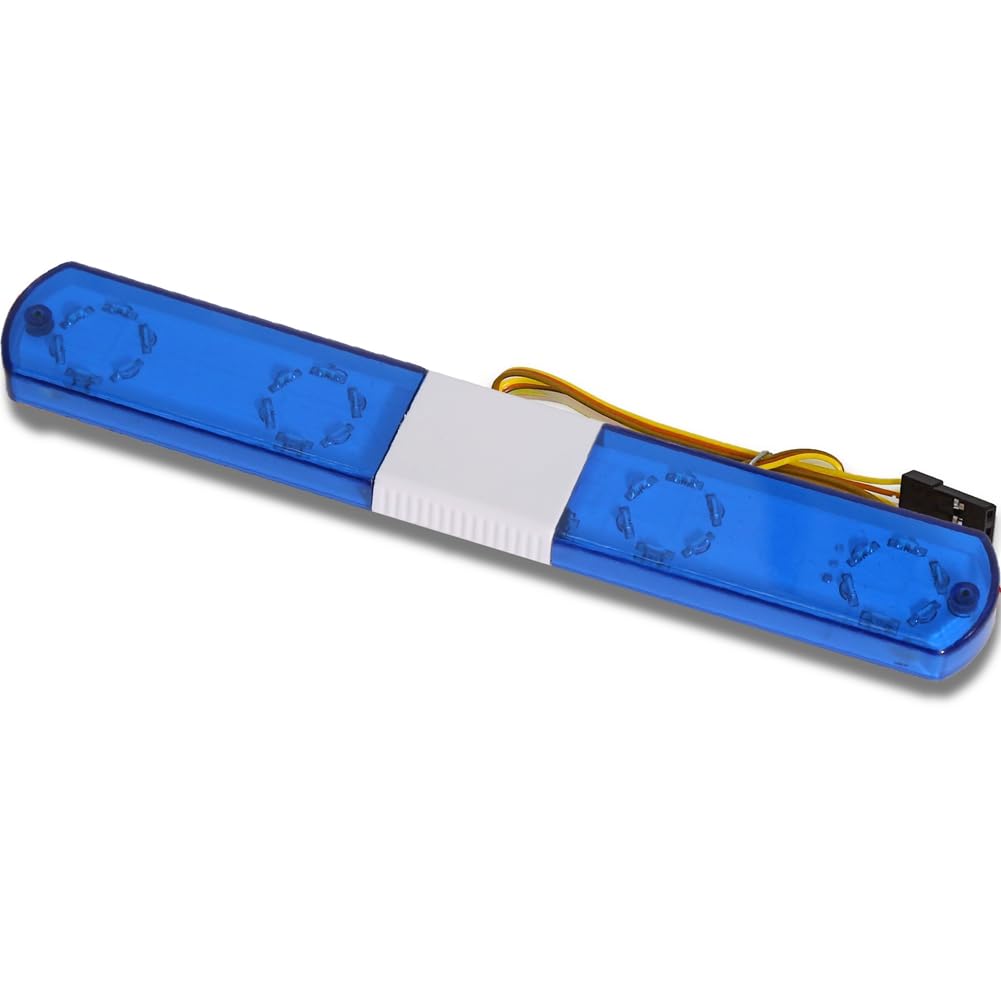 Tdkjfoutr Blitzalarmlampe LED Polizeiauto Helles Licht für 1/10 RC D12, Traxs Axial Auto-Upgrade-Teile, 145 Mm, Blau Tdkjfoutr Blitzalarmlampe LED Polizeiauto Helles Licht für 1/10 RC D12, Traxs Axial Auto-Upgrade-Teile, 145 Mm, Blau von Tdkjfoutr