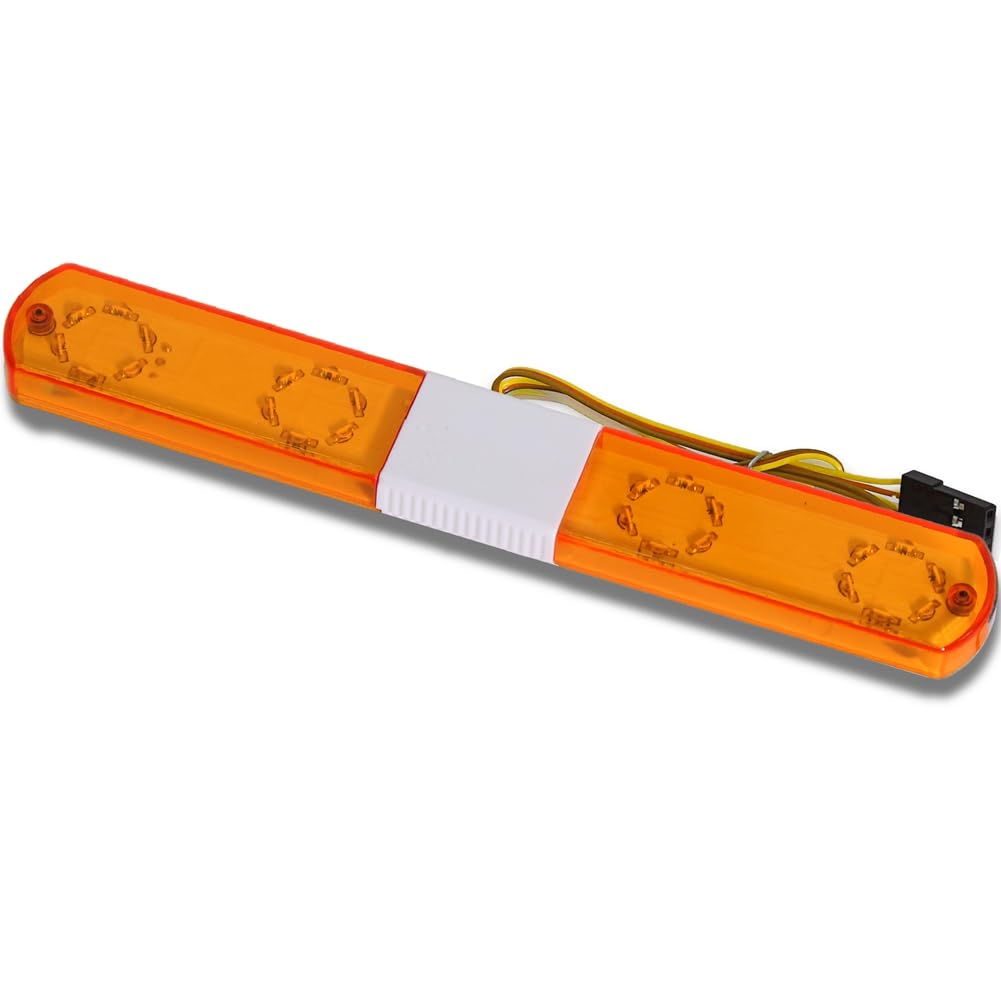 Tdkjfoutr Blitzalarmlampe LED Polizeiauto Helles Licht für 1/10 RC D12, Traxs Axial Auto-Upgrade-Teile, 145 Mm, Gelb Tdkjfoutr Blitzalarmlampe LED Polizeiauto Helles Licht für 1/10 RC D12, Traxs Axial Auto-Upgrade-Teile, 145 Mm, Gelb von Tdkjfoutr