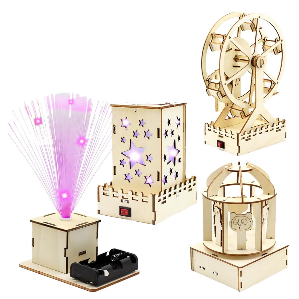 Tdkjfoutr Holzbauspielzeug, 3D-Puzzle, Spieluhr, Weihnachts- und Geburtstagsgeschenk, Bastelgeschenk für und Mädchen von Tdkjfoutr