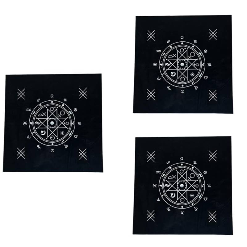 Tdkjfoutr K-Stil 49 X 49 cm Tarot-Tischspiel-Abdeckung, Ritual-Zubehör, Hexenbedarf, Spiel-Abdeckung von Tdkjfoutr