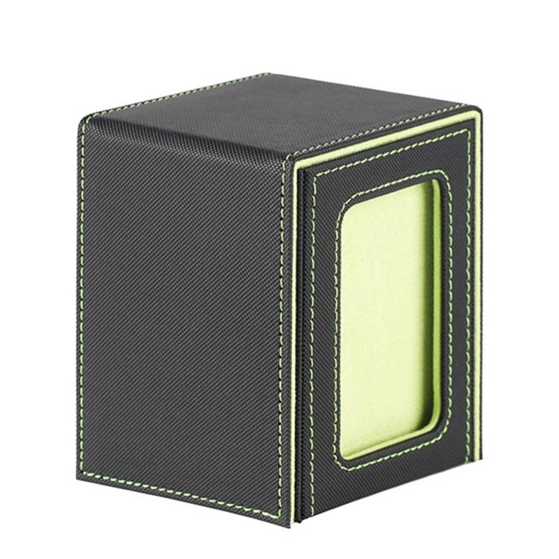 Tdkjfoutr Karten Aufbewahrungsbox für Sammelkarten, Kartendeck Box mit Sichtfenster Kartendeck Hülle Grün von Tdkjfoutr