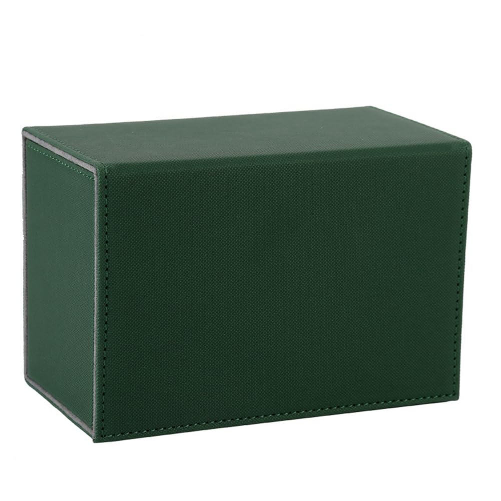 Tdkjfoutr Kartenspielbox, Premium-Kartenbox mit Aufklappbarem Würfelfach, Aufbewahrungsbox für Kartenspiele für Sport, Spielkarten, Einfach zu Installieren, Grün von Tdkjfoutr