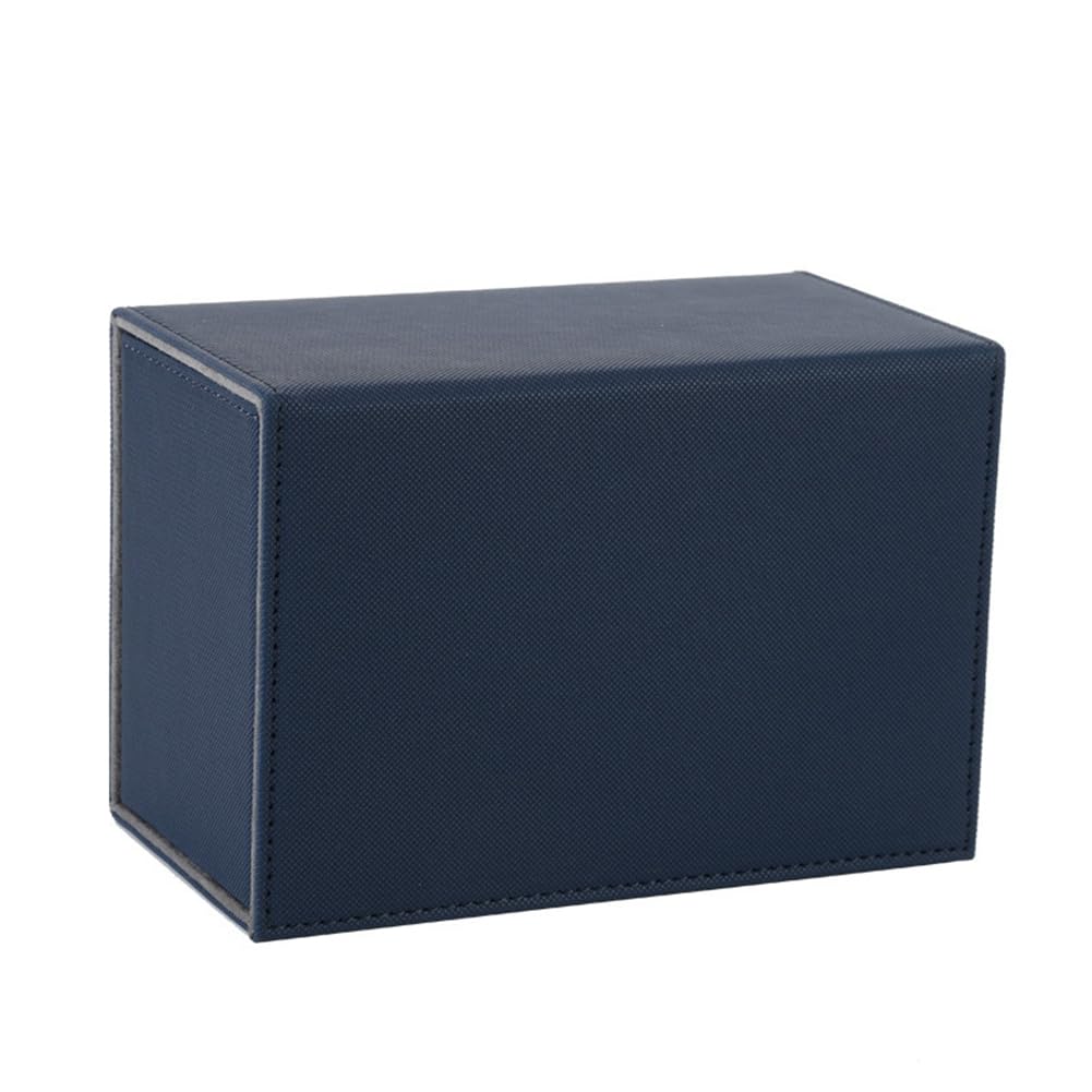 Tdkjfoutr Kartenspielbox, Premium-Kartenbox mit Aufklappbarem Würfelfach, Aufbewahrungsbox für Kartenspiele für Sport, Spielkarten, Langlebig, Einfach zu Verwenden, Blau von Tdkjfoutr