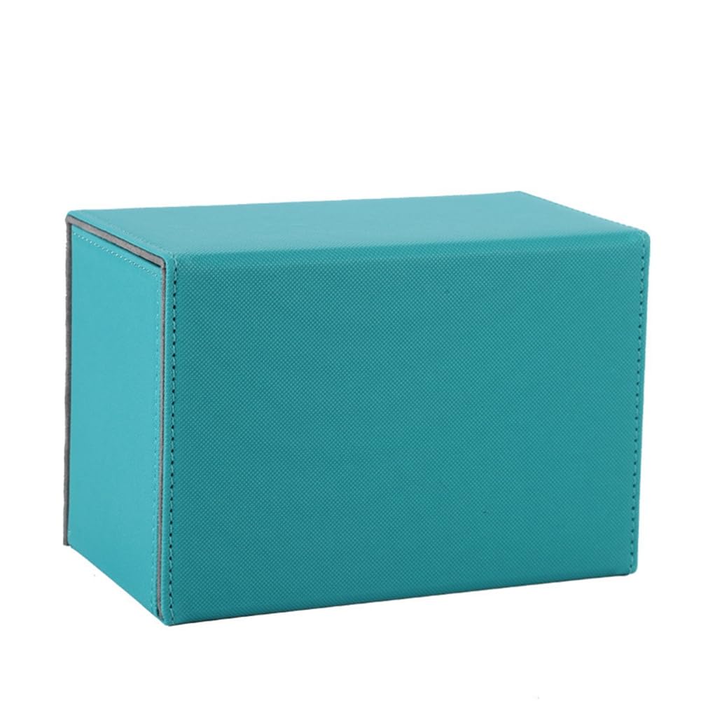 Tdkjfoutr Kartenspielbox, Premium-Kartenbox mit Aufklappbarem Würfelfach, Kartenspiel-Aufbewahrungsbox für Sportspielkarten, Benzin, Langlebig, Einfach zu Installieren, Einfach zu Verwenden, Blau von Tdkjfoutr