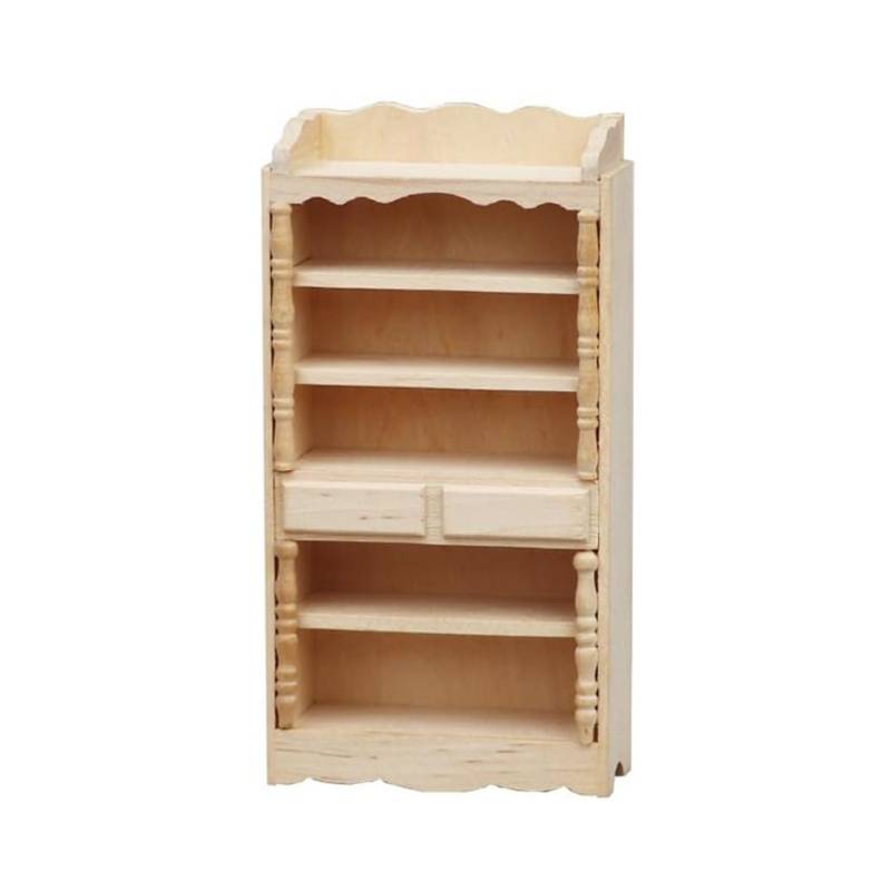 Tdkjfoutr Klassisches Miniatur-Bücherregal Aus, Unbehandeltes von Tdkjfoutr