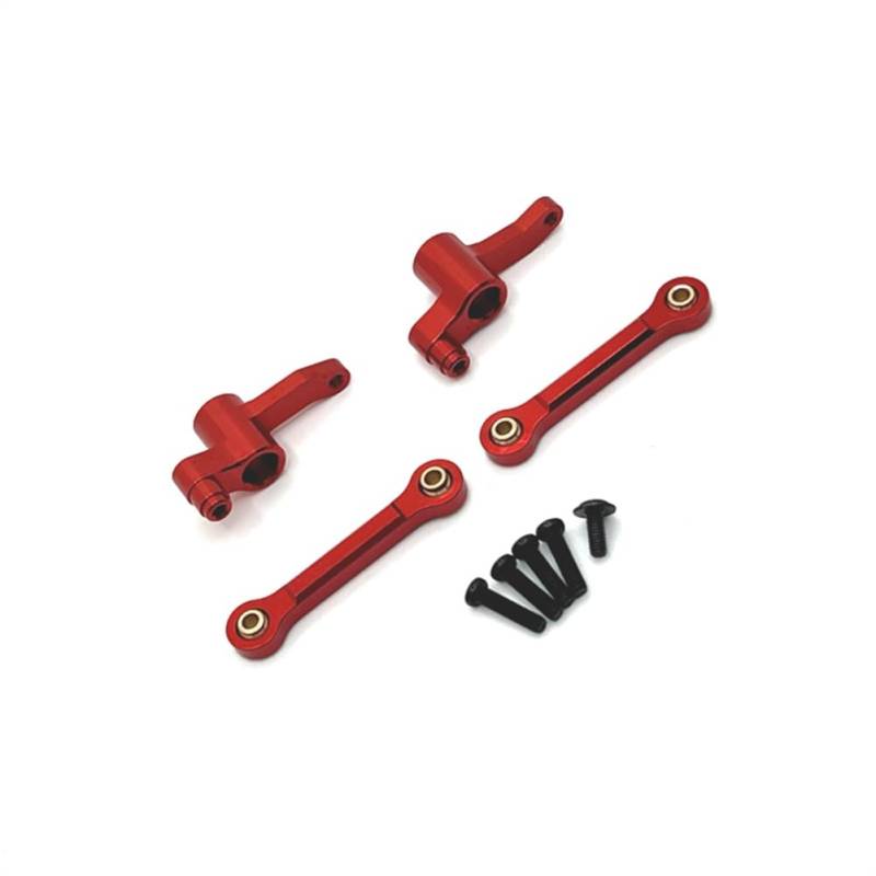 Tdkjfoutr RC-Auto-Upgrade-Lenkgruppe, Lenkstange für SCY 1/18 18101 18102 RC-Crawler-Auto-Upgrade-Teile, Rot von Tdkjfoutr