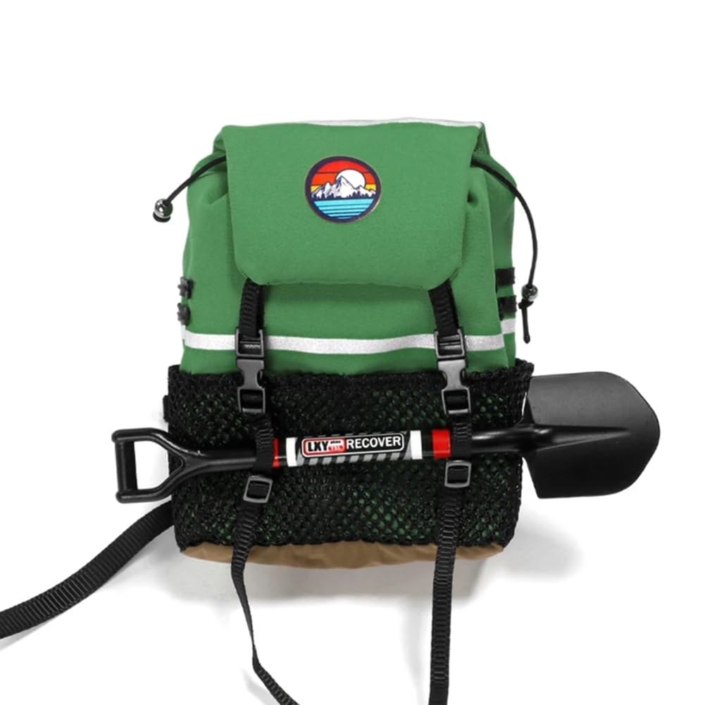 Tdkjfoutr Simulation Rucksack Schaufel Aufbewahrungstasche Gepäcktasche Handtasche Dekoration für 1/8 1/10 RC Crawler Auto, Grüne Tasche + Schaufel Tdkjfoutr Simulation Rucksack Schaufel Aufbewahrungstasche Gepäcktasche Handtasche Dekoration für 1/8 1/10 RC Crawler Auto, Grüne Tasche + Schaufel von Tdkjfoutr