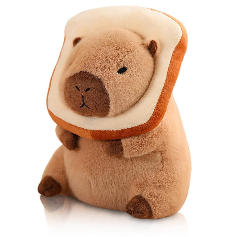 Tdkjfoutr Süßes Capybara-Plüschkissen mit Brot, Kawaii-Weiches Capybara-Plüschpuppenkissen, Capybara-Kuscheltiere, Spielzeug Tdkjfoutr Süßes Capybara-Plüschkissen mit Brot, Kawaii-Weiches Capybara-Plüschpuppenkissen, Capybara-Kuscheltiere, Spielzeug von Tdkjfoutr