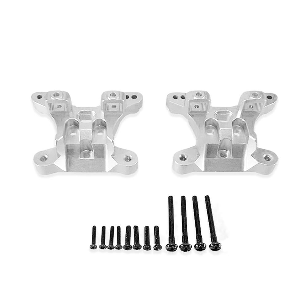 Tdkjfoutr Universal-Stoßdämpferhalterung Vorn und Hinten Aus Aluminiumlegierung für SCY1/16 16101 16102 16103 16101PRO RC-Auto-Upgrade-Teile, Ersatzzubehör, Silber von Tdkjfoutr