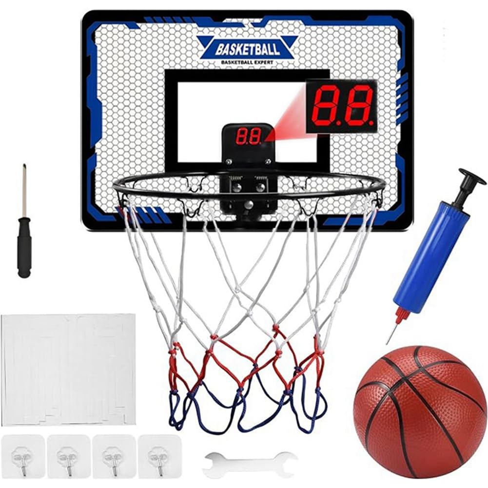 Tdkjfoutr Wand-Basketball-Basketballkorb für Kinder und Erwachsene, Pumpe und Komplettes Zubehör A von Tdkjfoutr