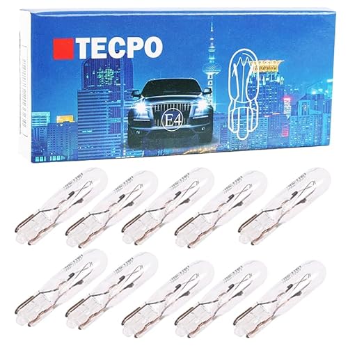 TECPO 10x W1,2W 12V T5 W2x4.6d Glassockellampe Tachobeleuchtung Innenraumbeleuchtung von TECPO