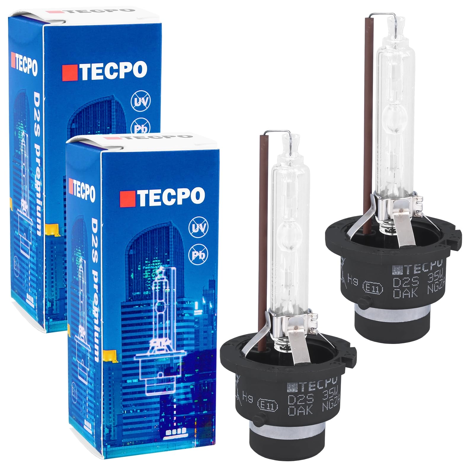 TECPO 2X D2S Xenon Brenner Premium 12V-35W 4300K KALTWEIß Scheinwerfer-Lampe FERNLICHT ABBLENDLICHT P32d-2 E11 TECPO 2X D2S Xenon Brenner Premium 12V-35W 4300K KALTWEIß Scheinwerfer-Lampe FERNLICHT ABBLENDLICHT P32d-2 E11 von TECPO