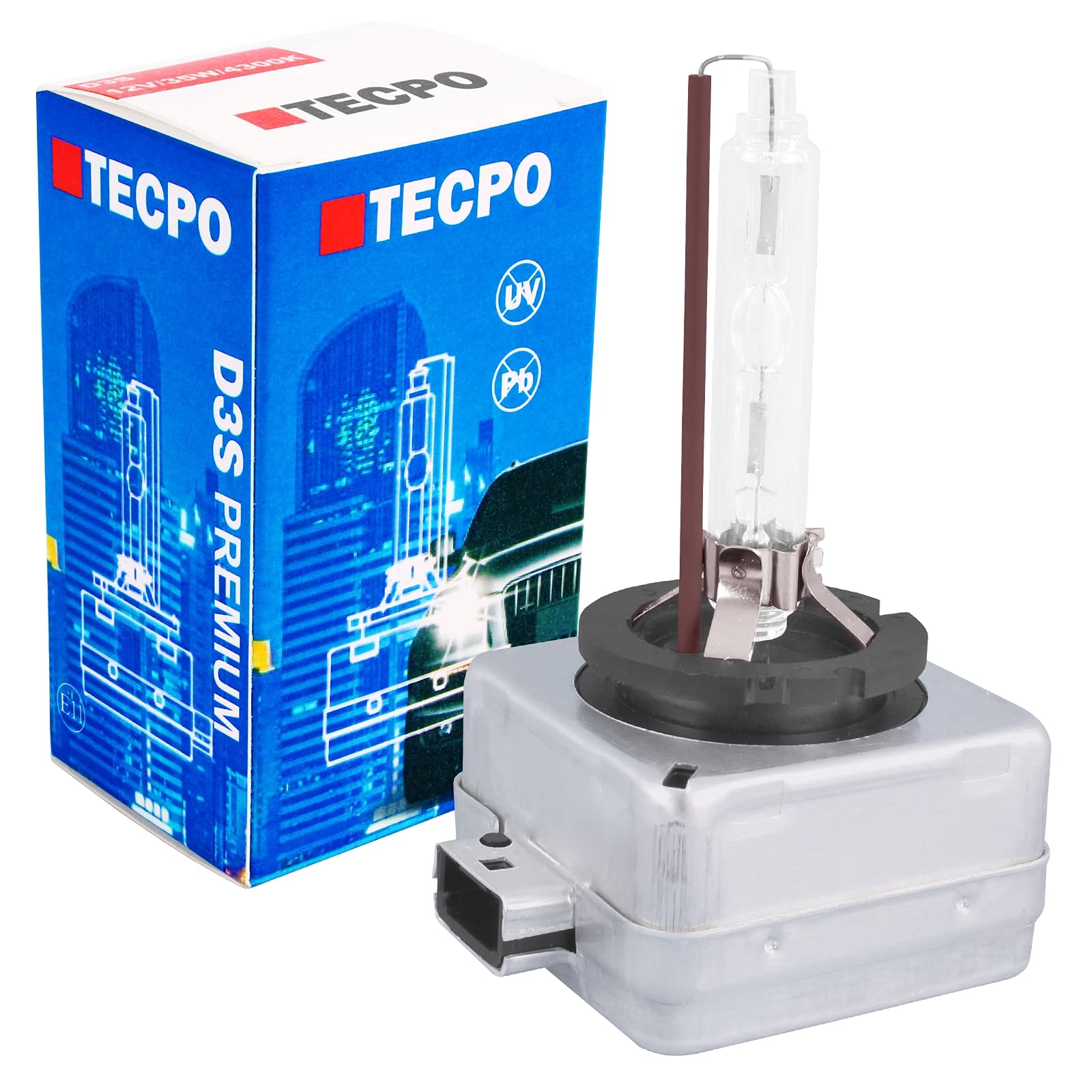 TECPO Xenon Brenner D3S Scheinwerferlampe Scheinwerfer Glüh-Lampe 12V 35W 4300K von TECPO