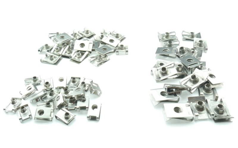 Tech-Parts-Koeln 60 Blechmuttern Verkleidungsclips Clip Schnappmutter M4 M5 M6 Metrische Gewinde rostfreier Edelstahl A2 von Homry