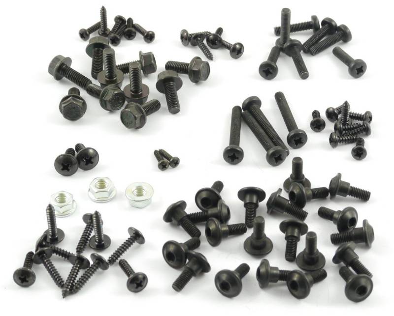 Tech-Parts-Koeln Kompletter Satz Verkleidungsschrauben Peugeot Speedfight 2 Schwarz - 77 Teile!!! von Homry