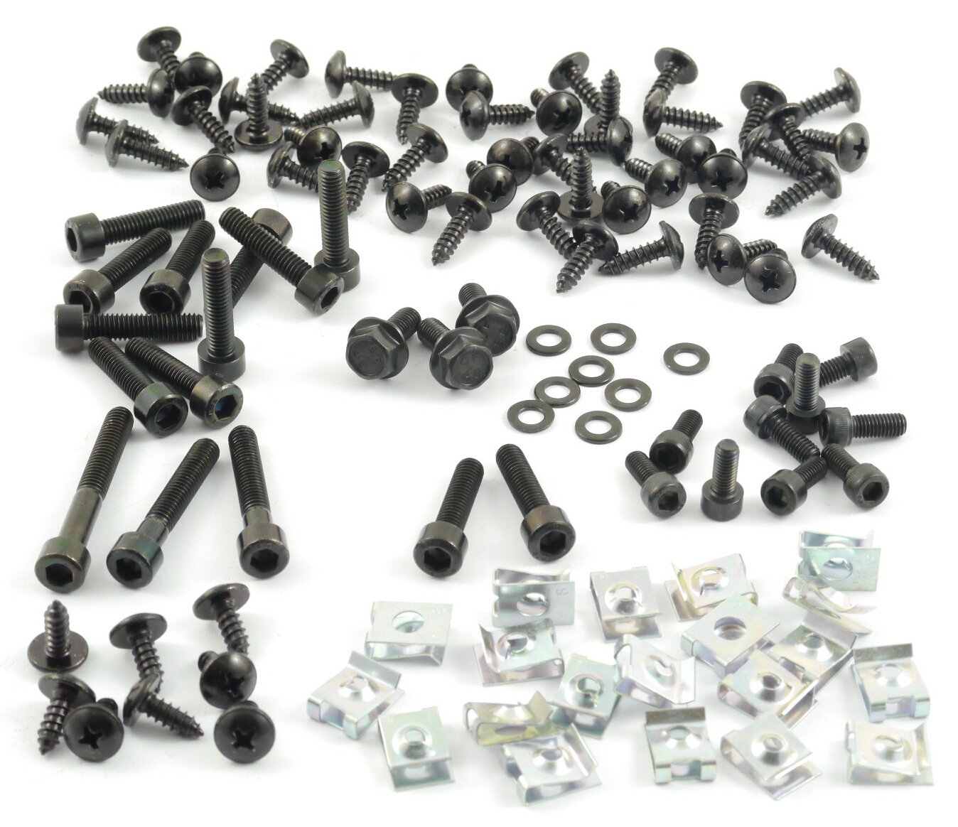 Tech-Parts-Koeln Megaset Verkleidungsschrauben Schwarz + Klemmen Yamaha Aerox Mbk Nitro 111 Teile Tech-Parts-Koeln Megaset Verkleidungsschrauben Schwarz + Klemmen Yamaha Aerox Mbk Nitro 111 Teile von Tech-Parts-Koeln
