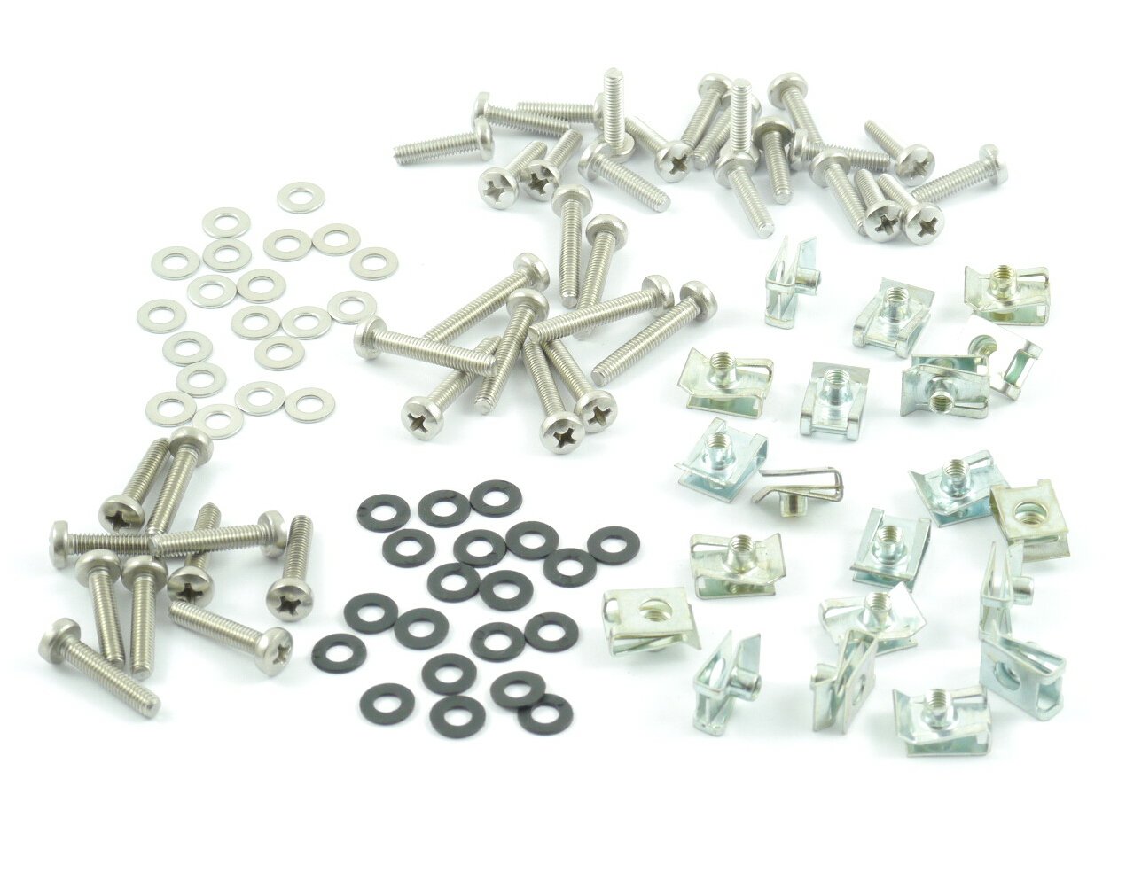 Tech-Parts-Koeln Motorrad Verkleidungsschrauben + Klemmen/Clips M4 Kreuz Schrauben Set 100teile Tech-Parts-Koeln Motorrad Verkleidungsschrauben + Klemmen/Clips M4 Kreuz Schrauben Set 100teile von Tech-Parts-Koeln