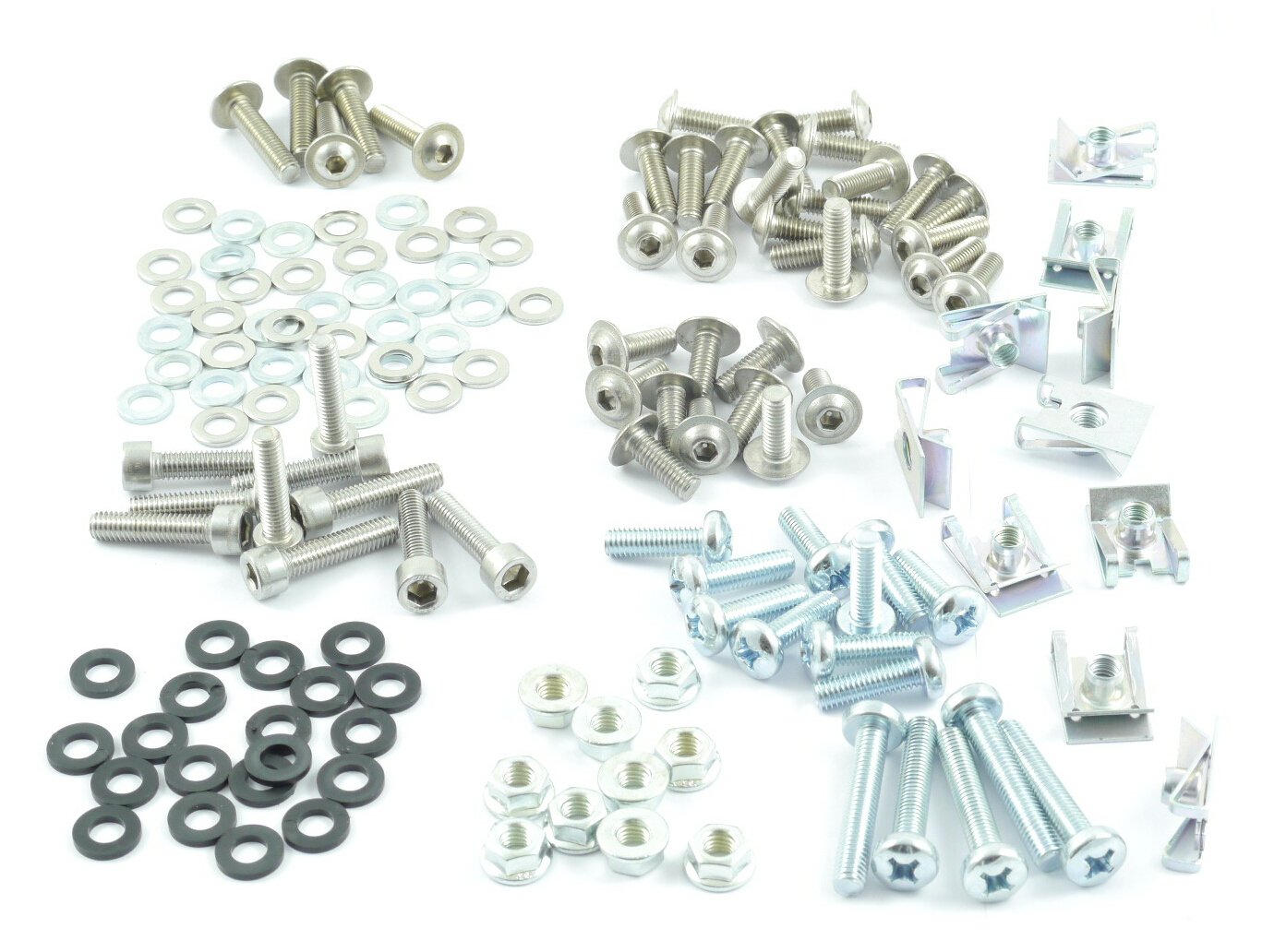 Tech-Parts-Koeln Motorrad Verkleidungsschrauben + Klemmen/Clips M6 Schrauben Set - 140 Teile Tech-Parts-Koeln Motorrad Verkleidungsschrauben + Klemmen/Clips M6 Schrauben Set - 140 Teile von Homry