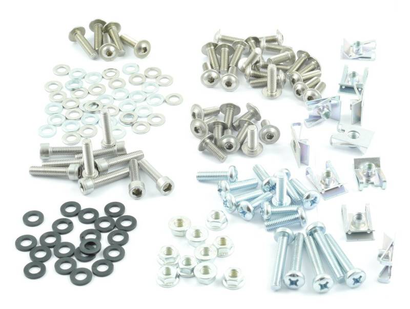 Tech-Parts-Koeln Motorrad Verkleidungsschrauben + Klemmen/Clips M6 Schrauben Set - 140 Teile von Homry
