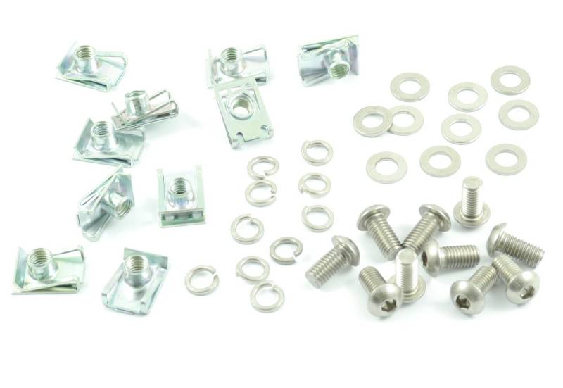 Tech-Parts-Koeln Motorrad Verkleidungsschrauben + Klemmen/Clips M8 Schrauben - 8x16mm 40 Teile von Homry