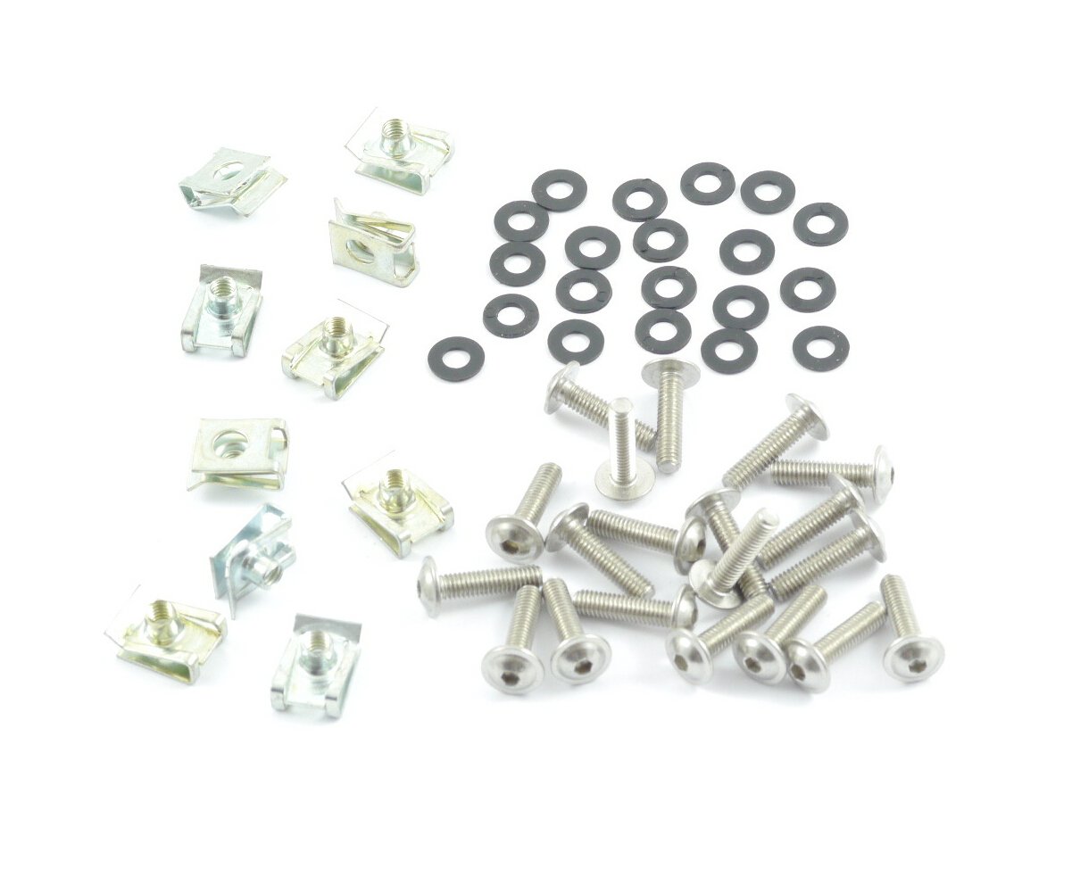 Tech-Parts-Koeln Motorrad Verkleidungsschrauben + Klemmen/Clips M4 Schrauben - 4x16mm 50 Teile von Tech-Parts-Koeln