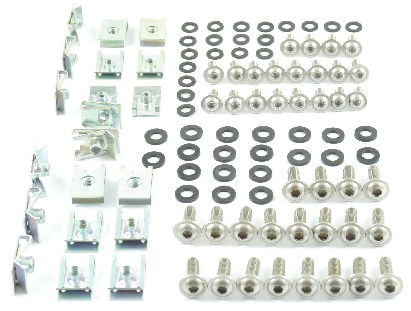 Tech-Parts-Koeln Motorrad Verkleidungsschrauben Satz + Klemmen/Clips M5 M6 Schrauben - 100 Stk. Tech-Parts-Koeln Motorrad Verkleidungsschrauben Satz + Klemmen/Clips M5 M6 Schrauben - 100 Stk. von Tech-Parts-Koeln