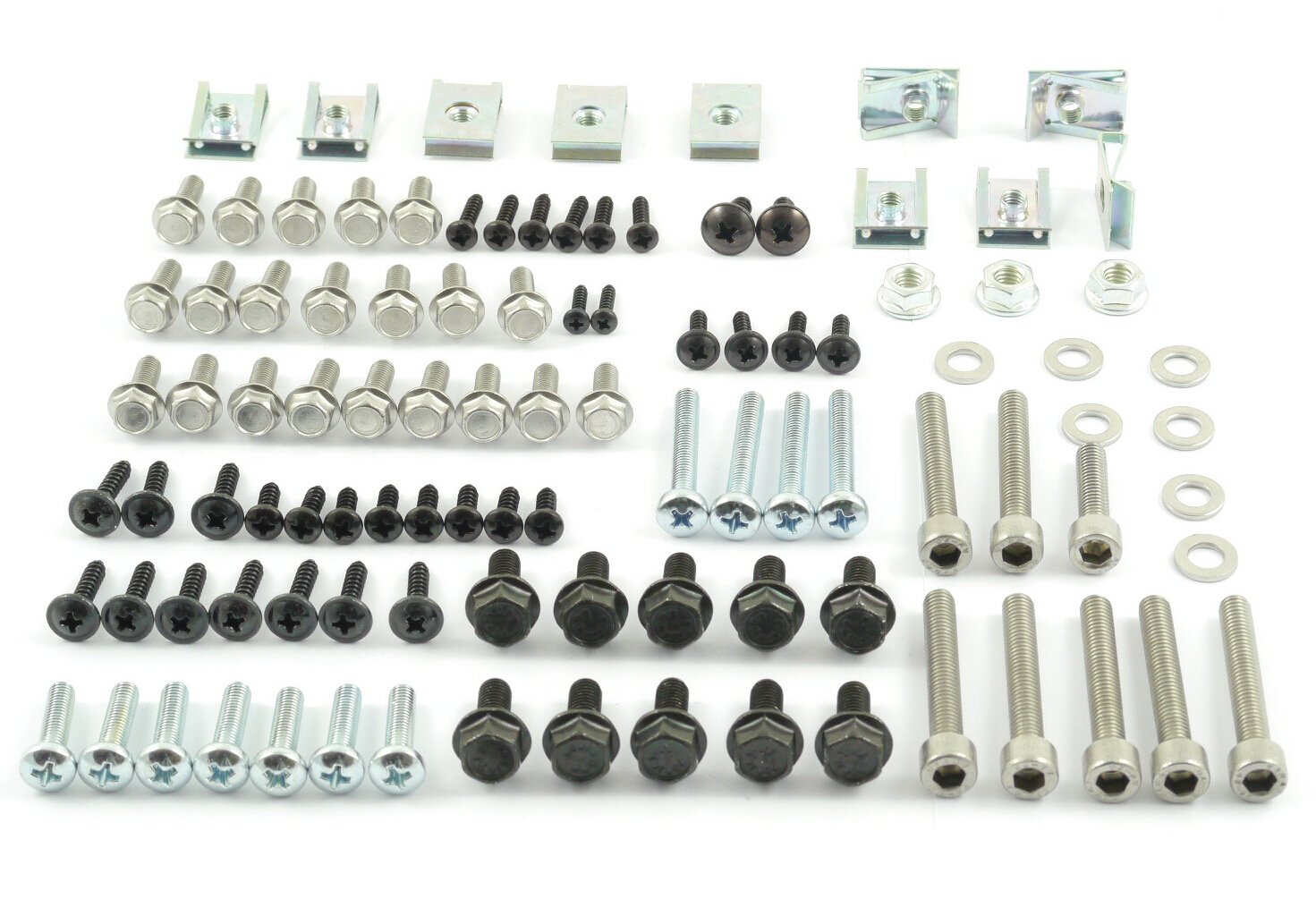 Tech-Parts-Koeln Ultra Set Silber - Verkleidungs + Vario Schrauben Peugeot Speedfight 2 + Clipse von Tech-Parts-Koeln
