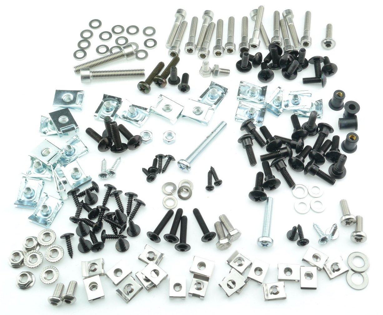 Tech-Parts-Koeln Ultra Set Verkleidungsschrauben Gilera DNA 2000-2006 Schrauben Set Klemmen Clipse Muttern Vario Schrauben von Tech-Parts-Koeln