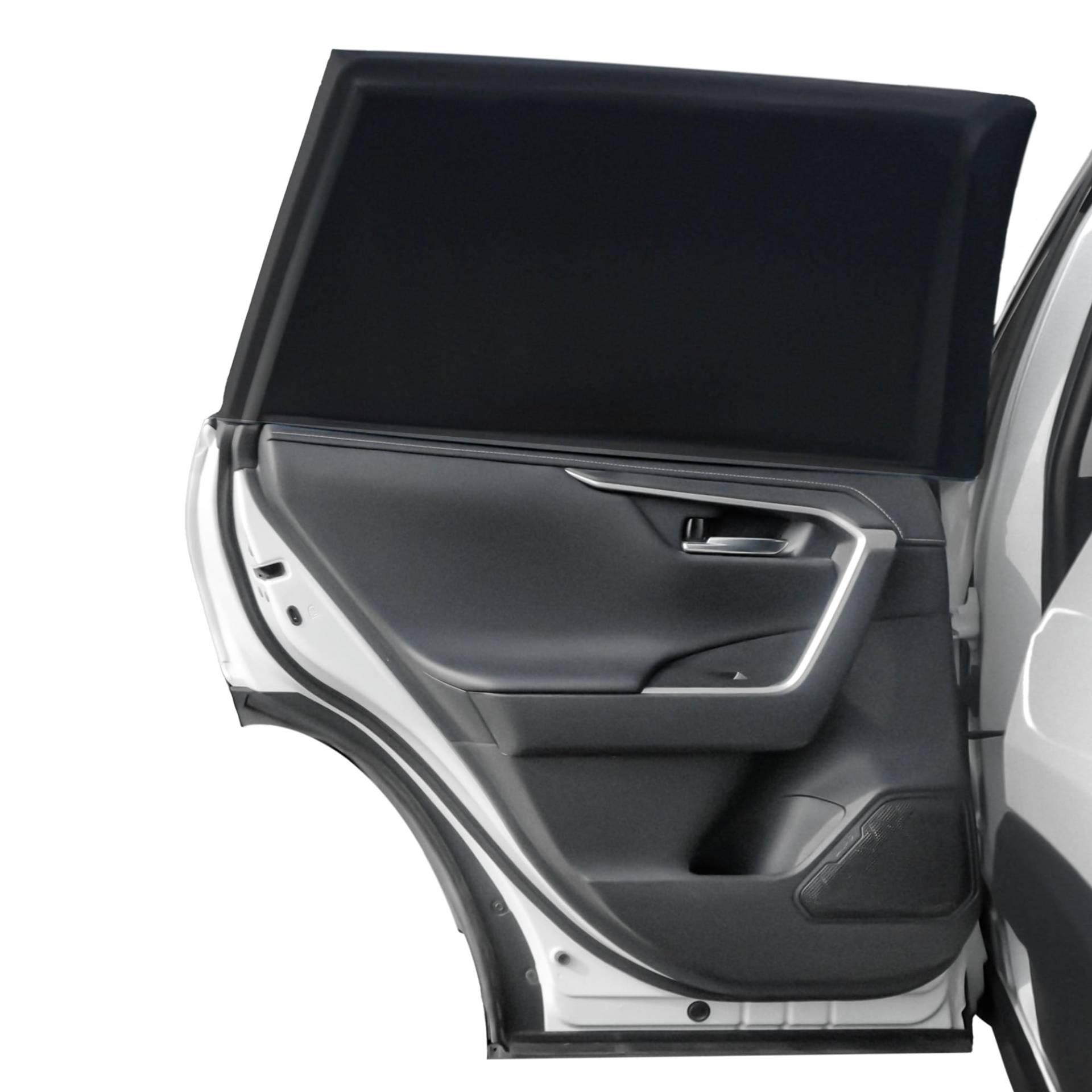 Sunshade [2025 Upgrade] Sonnenschutz Auto Baby, 2 Stück Universal Zertifiziertem UV Schutz Sonnenschutz Auto, Atmungsaktive Spandex Meshmaterial fit 99% Autos, Privatsphäre für Familie von TechSpanner
