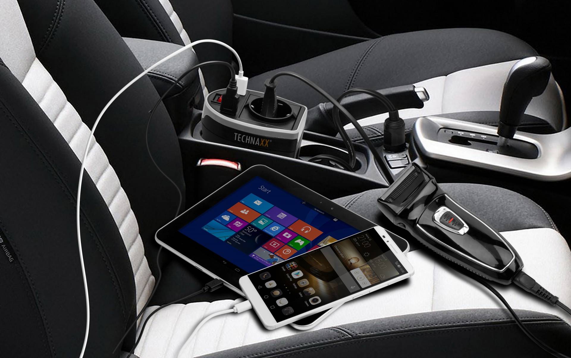 Kfz-Spannungswandler mit 2 USB-Anschlüssen TE13von Technaxx Kfz-Spannungswandler mit 2 USB-Anschlüssen TE13von Technaxx von Technaxx