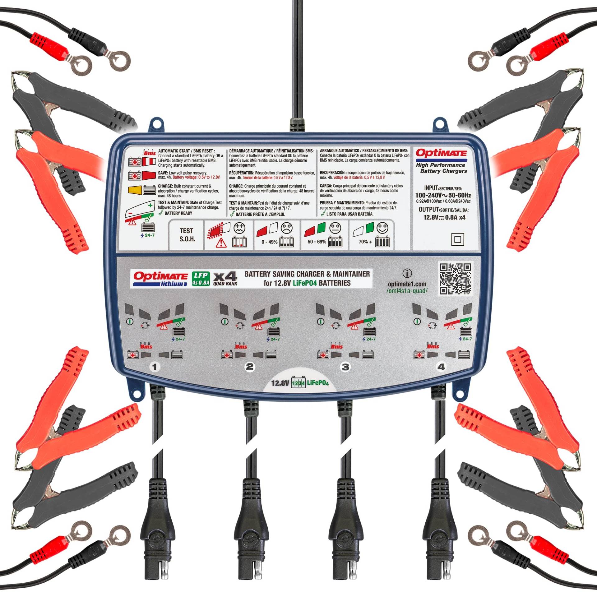 Batterieladegerät Optimate Lithium 0.8A von Tecmate