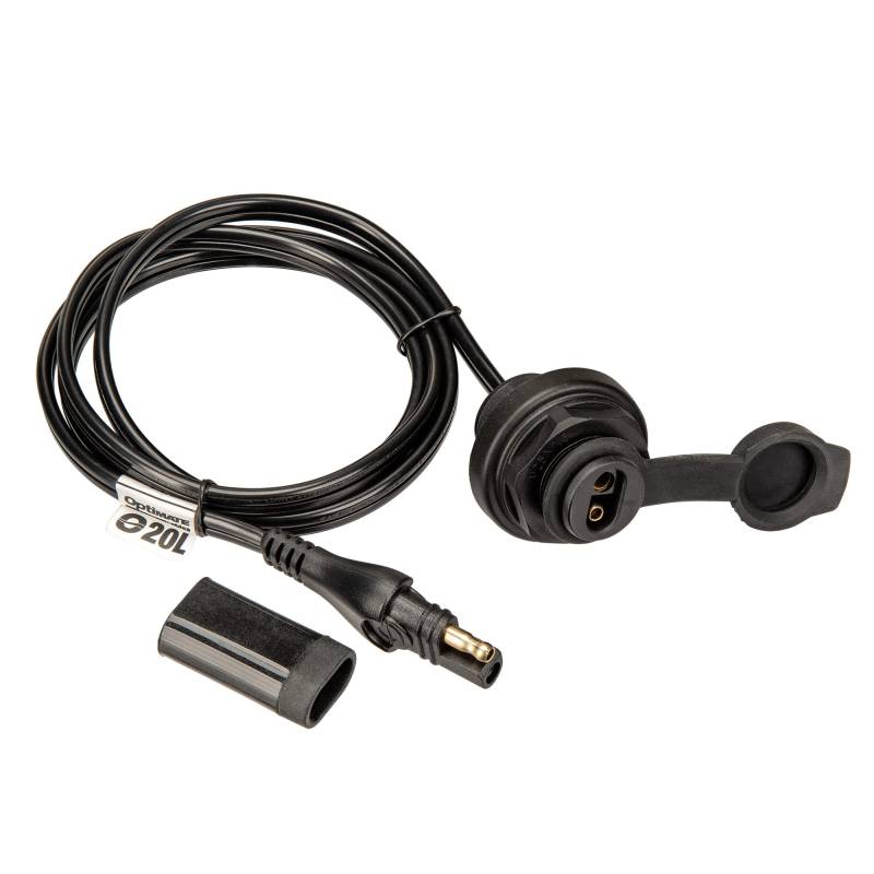 Tecmate Optimate Cable O-20L, wetterfeste SAE Steckdose, Frontplattenmontage von Tecmate