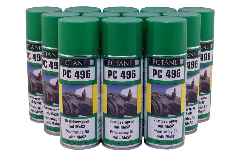 TECTANE Rostlöser PC496 Spray mit MOS2 12x 400ml von TECTANE
