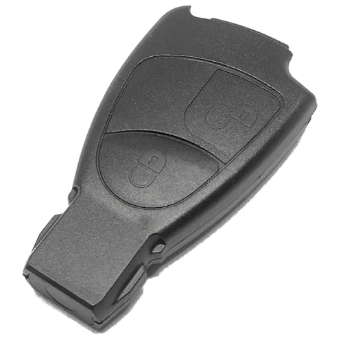 2 Tasten Auto Schlüssel Gehäuse für Mercedes W169 W245 W202 W203 CL203 W210 W211 - ohne Transponder Batterien Elektronik - schwarz von Tedkine