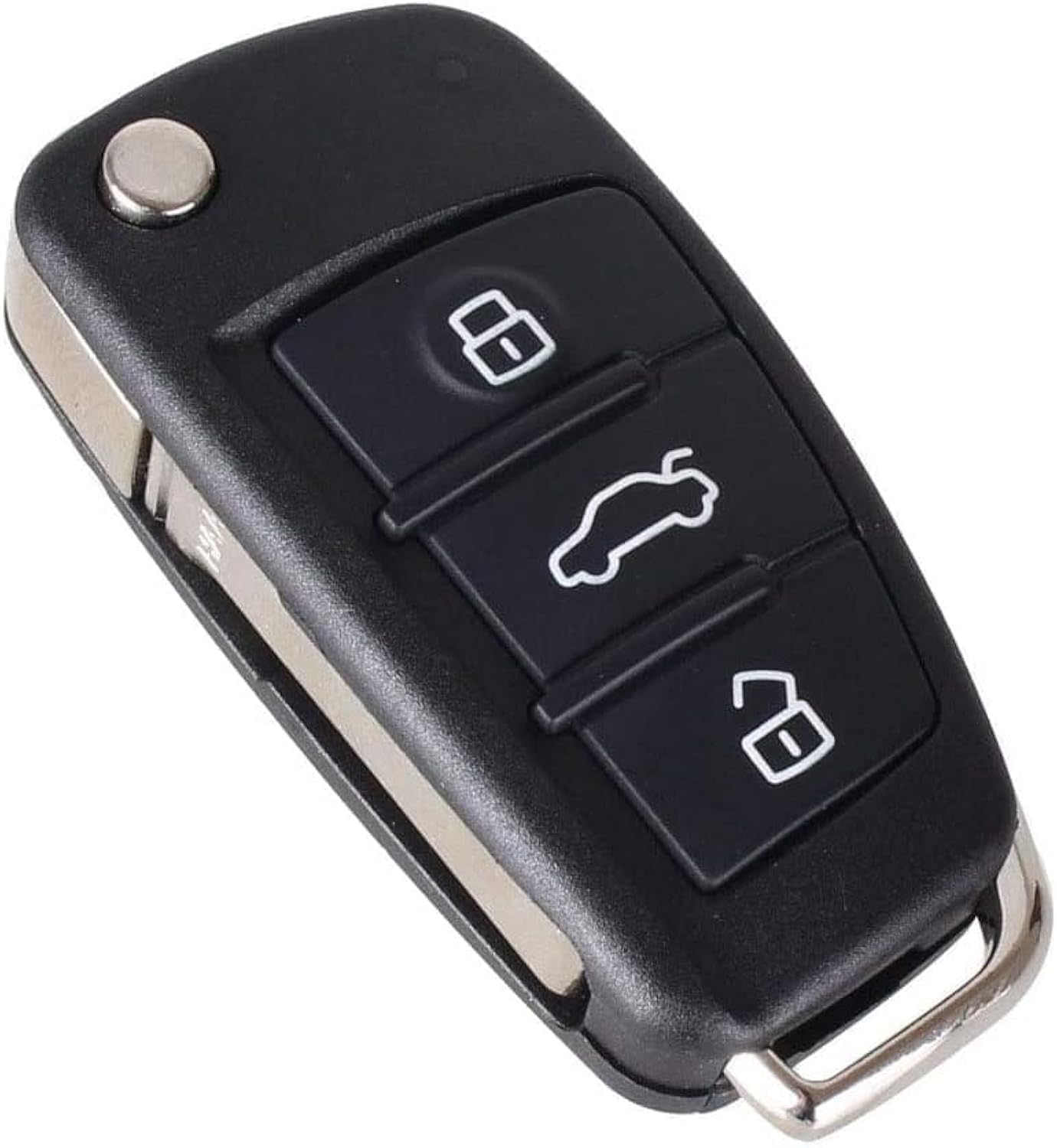 Tedkine Klapp Schlüssel Gehäuse kompatibel mit Audi Autoschlüssel ohne Transponder Batterien Elektronik - schwarz Tedkine Klapp Schlüssel Gehäuse kompatibel mit Audi Autoschlüssel ohne Transponder Batterien Elektronik - schwarz von Tedkine