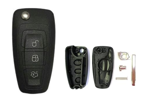 Tedkine Schlüssel Gehäuse für Ford Klappschlüssel Focus Mondeo Kuga B Max C Max S Max Fiesta von Tedkine