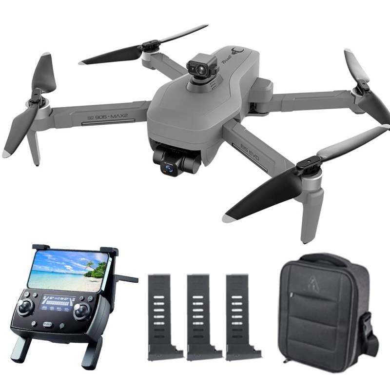 ZLL SG906 MAX2 GPS Drohne mit Kamera EIS 4K HD, 4km Kontrollabstand, 360 Grad Laser Hindernis Vermeidung, 3-Achsen Gimbal, FPV Professioneller RC Quadcopter, 3 Batterien von Teeggi