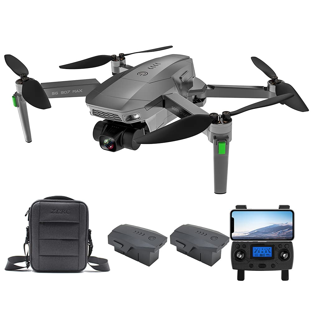 3~5-Tage-Lieferung, ZLL SG907 MAX GPS Drohne mit Kamera 4K HD, 3-Achsen Gimbal, 5G WiFi FPV, 25 Minuten Flugzeit, Brushless Motor Intelligentes Folgen Professioneller RC Quadcopter, 2 Batterien von Teeggi