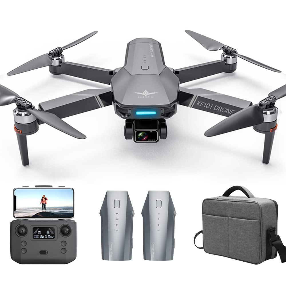 Teeggi KF101 MAX Drohne mit Kamera 4K HD EIS, 5km Kontrollabstand, 3-Achsen Gimbal, GPS Intelligente Rückkehr, Bürstenlosen Motor, Professioneller RC Quadcopter, 2 Batterien von Teeggi