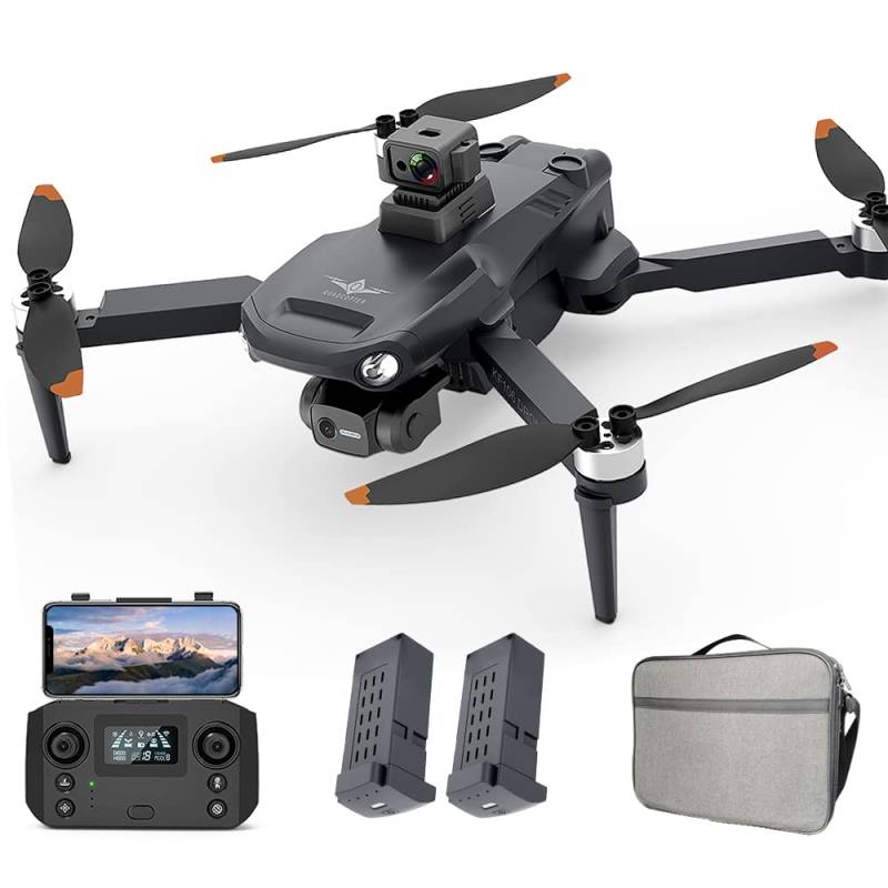 Teeggi KF106 MAX Drohne mit Kamera 4K HD, 360 Grad Laser Hindernis Vermeidung, 3-Achsen Gimbal, 22 Minuten Flugzeit, GPS Folge mir, Intelligente Rückkehr, Professioneller FPV Quadcopter, 2 Batterien von Teeggi