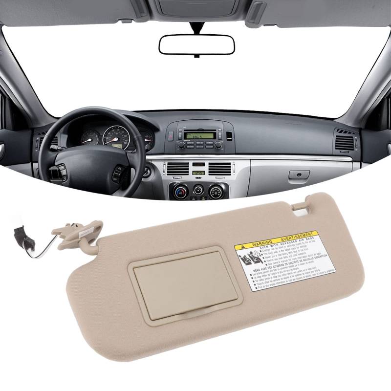 Autoinnen-Sonnenblende mit Make-up-Spiegel, Auto-Sonnenblendenbaugruppe, 852013K010QD Ersatz für Hyundai Sonata 2006-2008(Left) von Tefola