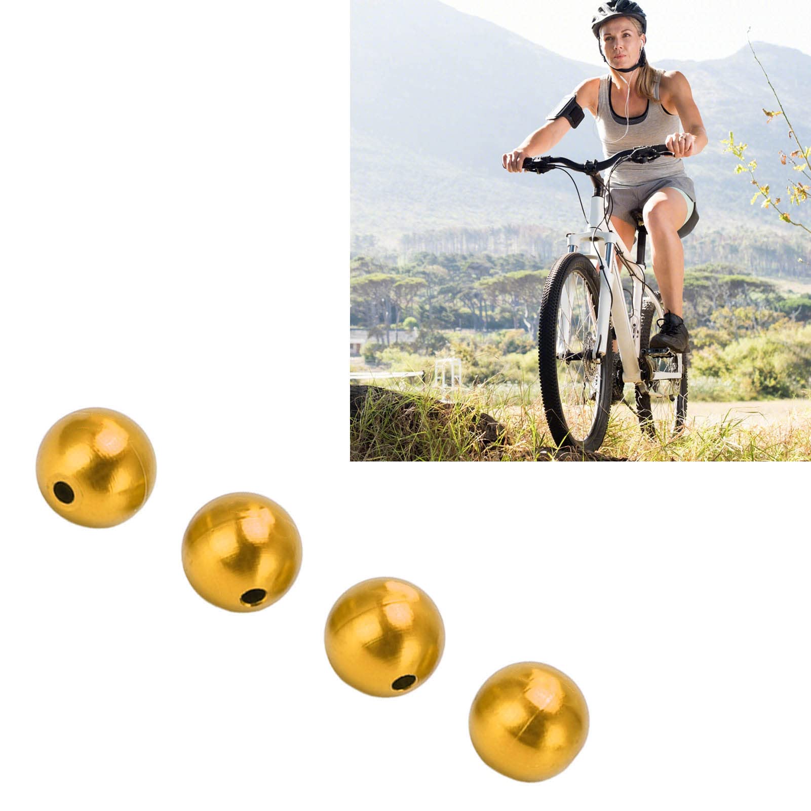 Fahrradkabelenden, ZTTO Fahrradkabelendkugelkappen Wiederverwendbare Bremskabelendcrimps für Mountainbike Rennrad(Gold) von Tefola