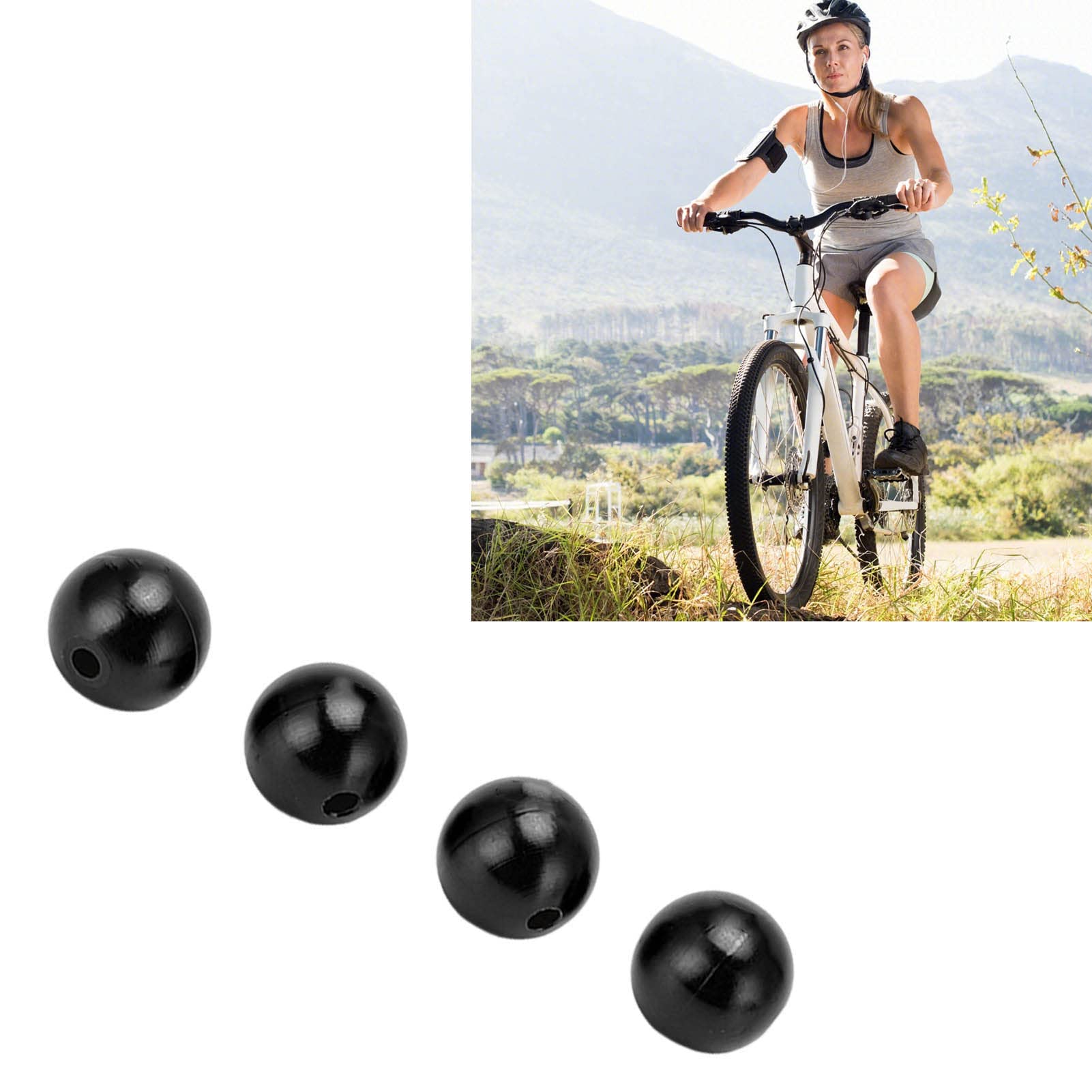 Fahrradkabelenden, ZTTO Fahrradkabelendkugelkappen Wiederverwendbare Bremskabelendcrimps für Mountainbike Rennrad(Schwarz) von Tefola
