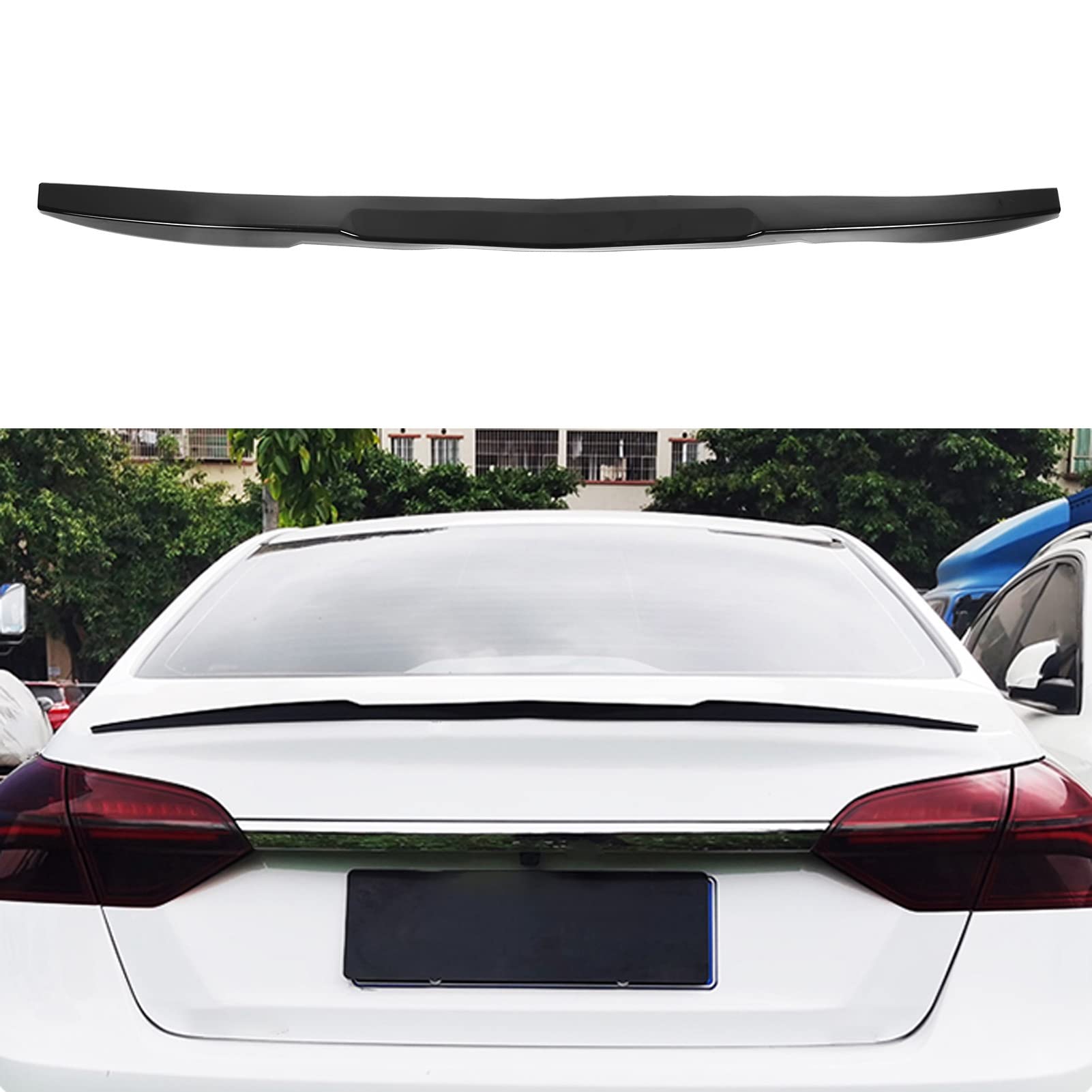 Heckspoiler, Dachheckspoiler, Spoiler-Heckspoilerlippe, Gummi-Heckflügel-Heckspoilerlippe, schwarz, universelles aerodynamisches Auto-Modifikationszubehör Heckspoiler, Dachheckspoiler, Spoiler-Heckspoilerlippe, Gummi-Heckflügel-Heckspoilerlippe, schwarz, universelles aerodynamisches Auto-Modifikationszubehör von Tefola
