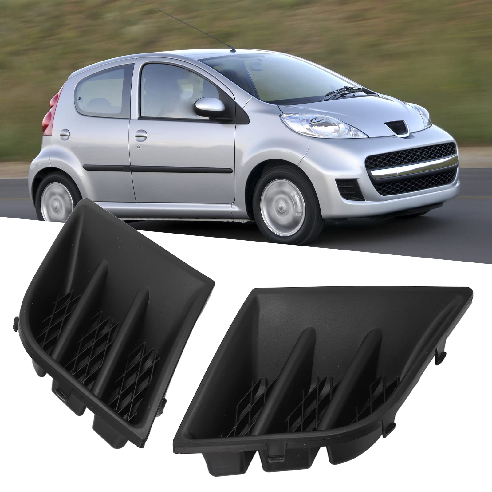 Nebelscheinwerfer-Gitterabdeckung, Frontstoßstange Nebelscheinwerfer-Grill 1 Paar Links Rechts Frontstoßstange Nebelscheinwerfer-Grill 7422A8 7422A9 Ersatz Für Peugeot 107 2009-2012 Nebelscheinwerfer-Gitterabdeckung, Frontstoßstange Nebelscheinwerfer-Grill 1 Paar Links Rechts Frontstoßstange Nebelscheinwerfer-Grill 7422A8 7422A9 Ersatz Für Peugeot 107 2009-2012 von Tefola