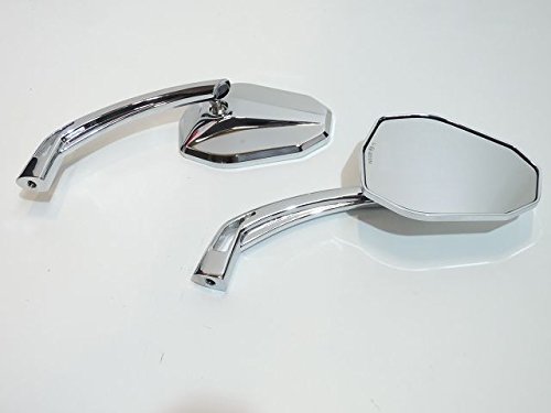 Edler Aluminium Spiegel mit E-Prüfzeichen, Spiegel ist hochglanz-verchromt für Harley Davidson Hochwertig verarbeitet von Teile-Jo