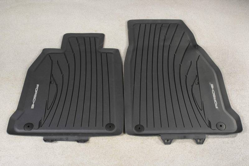 Porsche 911 992 Gummi Fußmatten Satz 2Teile schwarz/Rubber Floor mat Set von TEILECOM